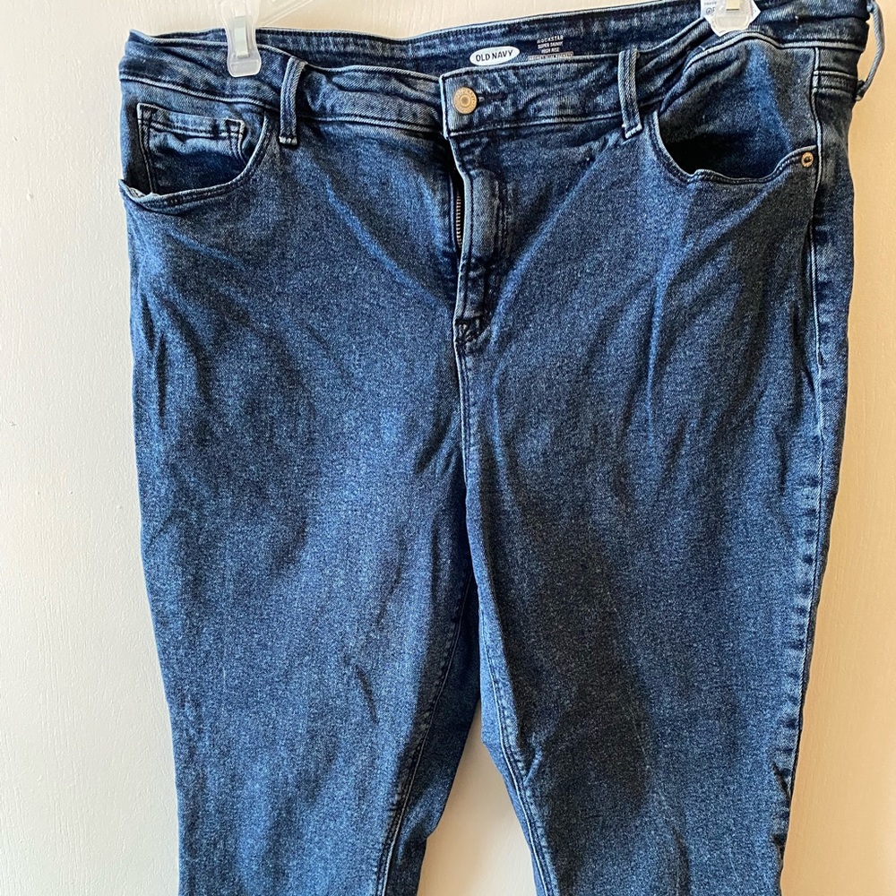 Acid Dark Wash Skinny Jean, Raw Hem